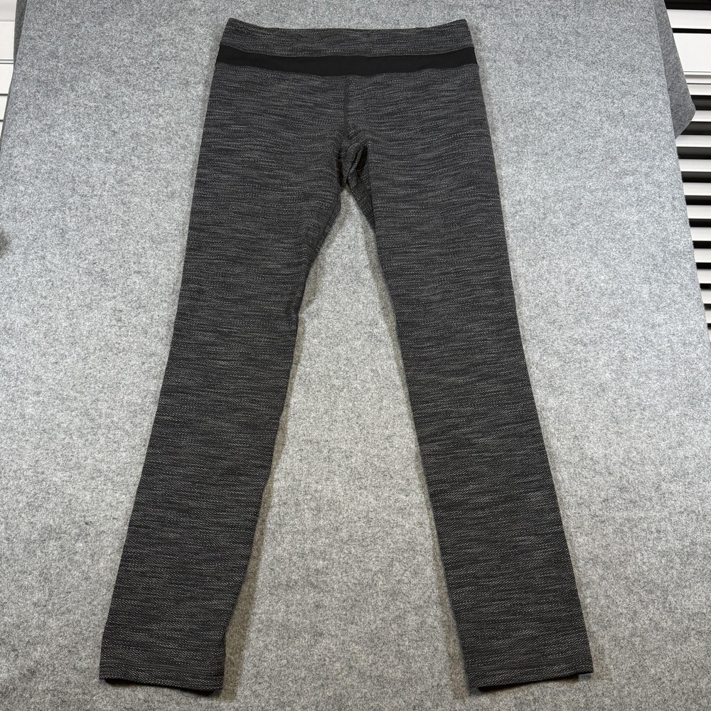 Lululemon Leggings Womens 8 Gray Flecked Knit Thermal Ankle Yoga Stretch Pants